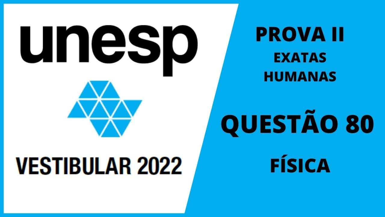 Thumbnail: UNESP 2022 - EXATAS E HUMANAS - FÍSICA - QUESTAO 80