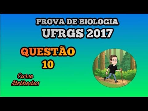 Thumbnail da aula: 10 de 2017 da prova de biologia da UFRGS -  Sobre os fungos utilizados pela espécie humana
