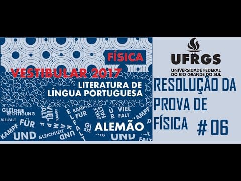 Thumbnail da aula: FÍSICA– UFRGS – 2017 – Questão:06. A figura (i) esquematiza a trajetória de duas partículas, em rota