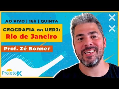 Thumbnail da aula: Ao Vivo | Geografia na UERJ | Estado do Rio de Janeiro | Prof. Zé Bonner