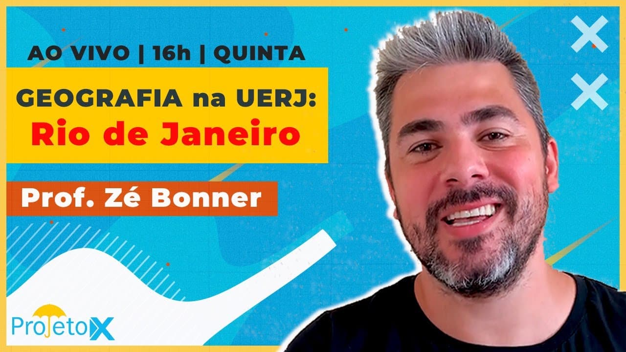 Thumbnail: Ao Vivo | Geografia na UERJ | Estado do Rio de Janeiro | Prof. Zé Bonner