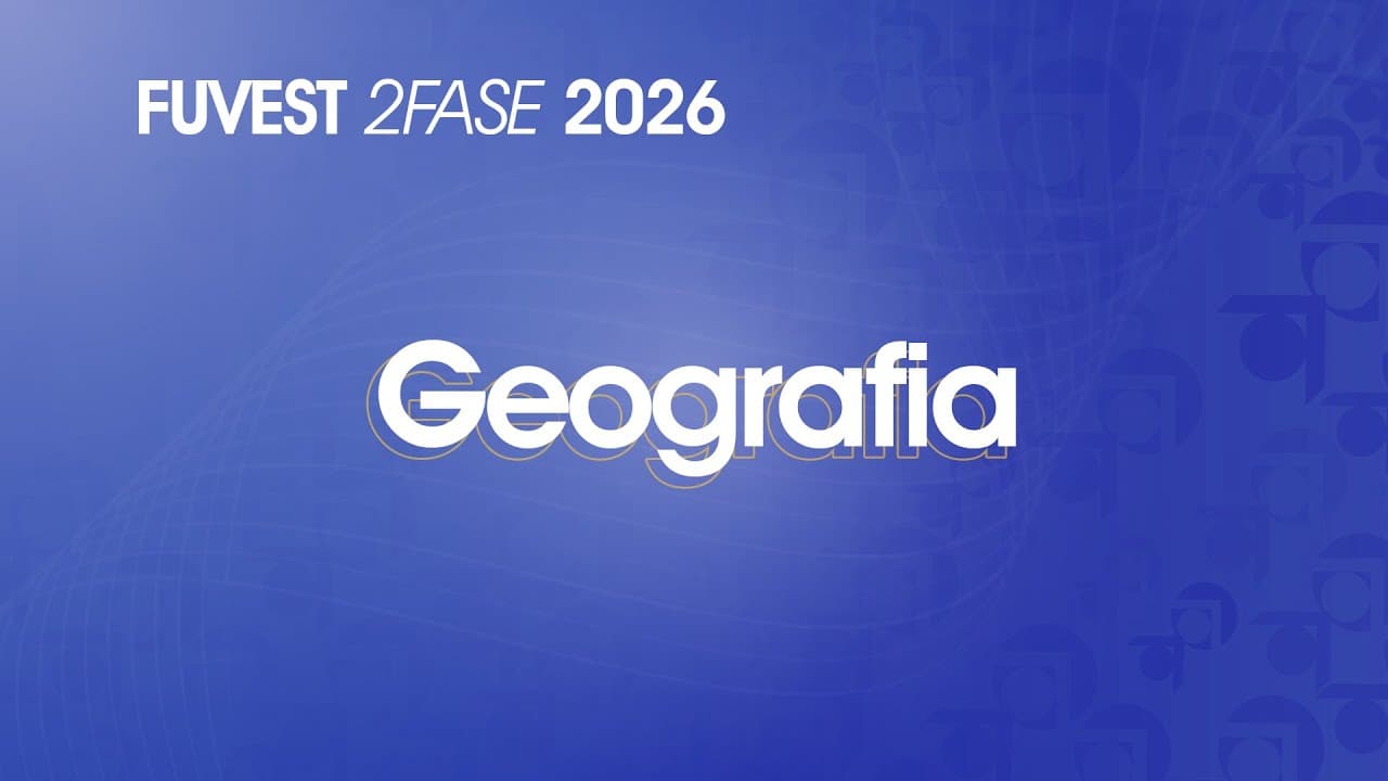 Thumbnail: Resolução Comentada - FUVEST 2026 - 2ª Fase - 2º Dia - Geografia