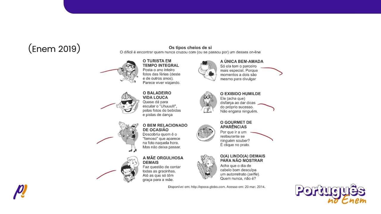 Thumbnail: ENEM 2019 - ESTUDOS DO SENTIDO | De acordo com esse infográfico, as redes sociais estimulam...