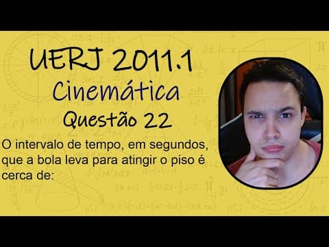 Thumbnail da aula: UERJ 2011 - O intervalo de tempo, em segundos, que a bola leva para atingir o piso é cerca de: