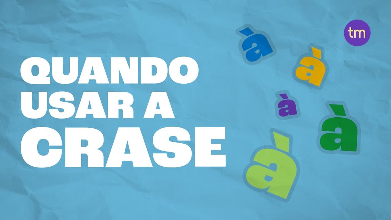 Thumbnail: Quando usar a CRASE: dicas e EXEMPLOS para acertar sempre!
