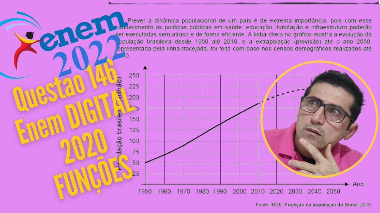 Thumbnail: Questão 146 - Enem Digital 2020 - Funções -