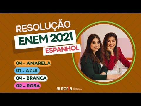 Thumbnail da aula: Enem 2021 - Autoria Linguagem - Questão 04 (Espanhol)| Linguagens, prova amarela
