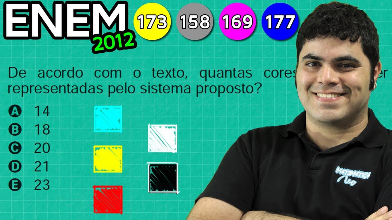 Thumbnail: ENEM 2012 Matemática #42 - Análise Combinatória e Cores para Daltônicos