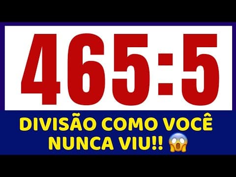Thumbnail da aula: O QUE NÃO TE ENSINARAM NA ESCOLA SOBRE DIVISÃO!!!!