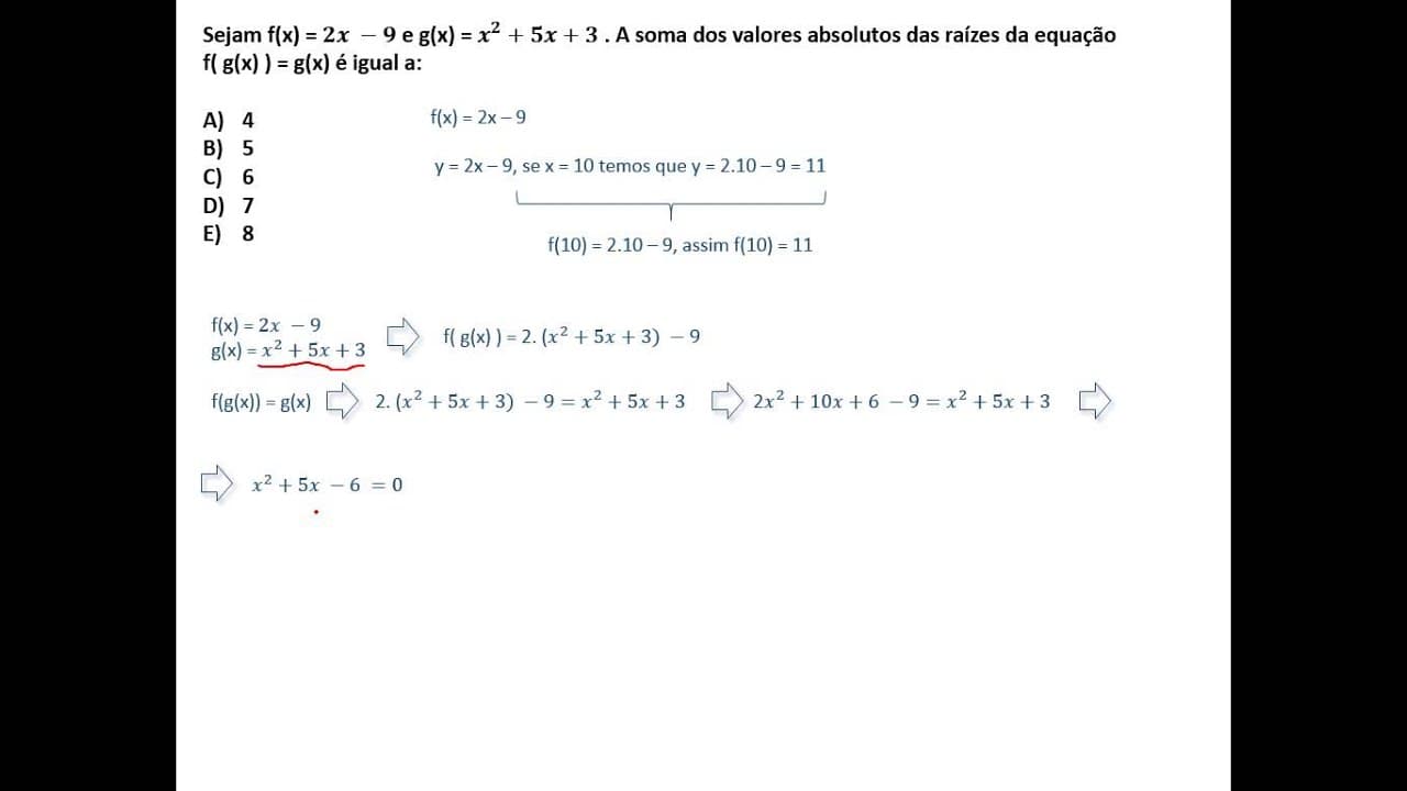 Thumbnail: Fuvest 2011 - Matemática - Resolução de exercício (2/10)