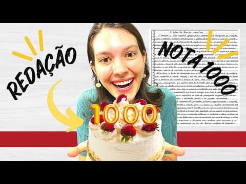 Thumbnail da aula: Meu modelo de redação para tirar 1000 no ENEM: passo a passo