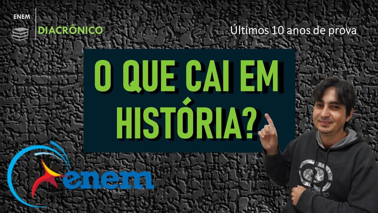 Thumbnail: O que cai em História no ENEM? | Últimos 10 anos