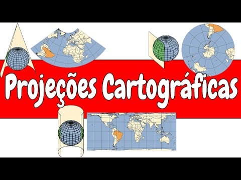 Thumbnail da aula: Projeções Cartográficas: Plana, Conica e Cilindrica - Entenda Agora