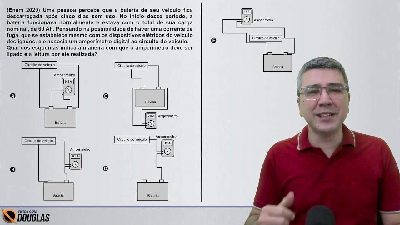 Thumbnail: Enem 2020 e a leitura do amperímetro!