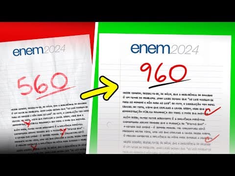 Thumbnail da aula: 13 PASSOS PARA A SUA MELHOR REDAÇÃO l Enem 2024