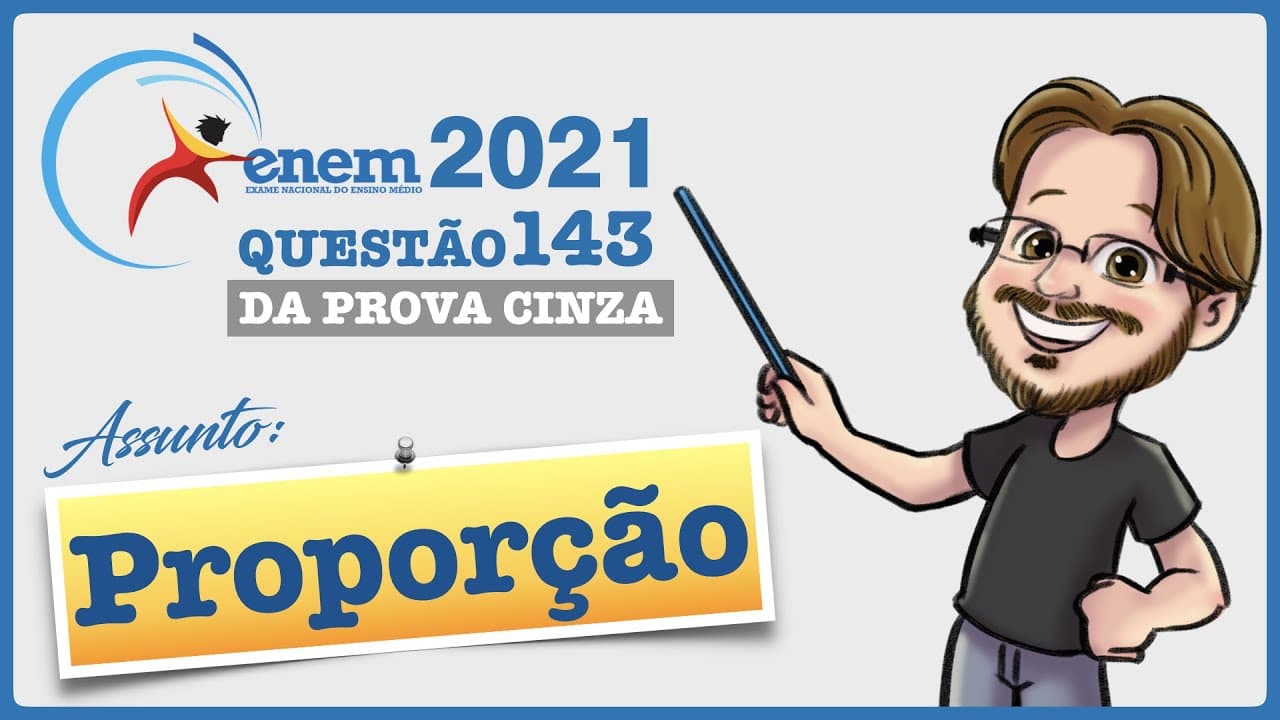 Thumbnail: ENEM 2021 || Proporção || Um automóvel apresenta um desempenho médio de 16 km/L. Um engenheiro