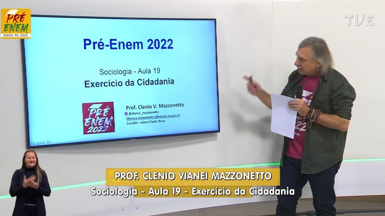 Thumbnail: Pré-Enem 2022 - Sociologia Aula 19 - Exercício da cidadania.