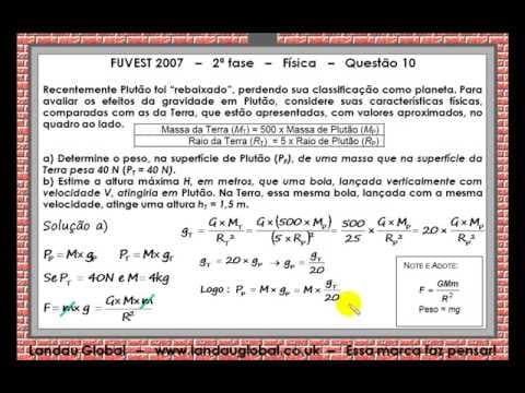 Thumbnail da aula: FUVEST USP 2007 FIS P2 Q10