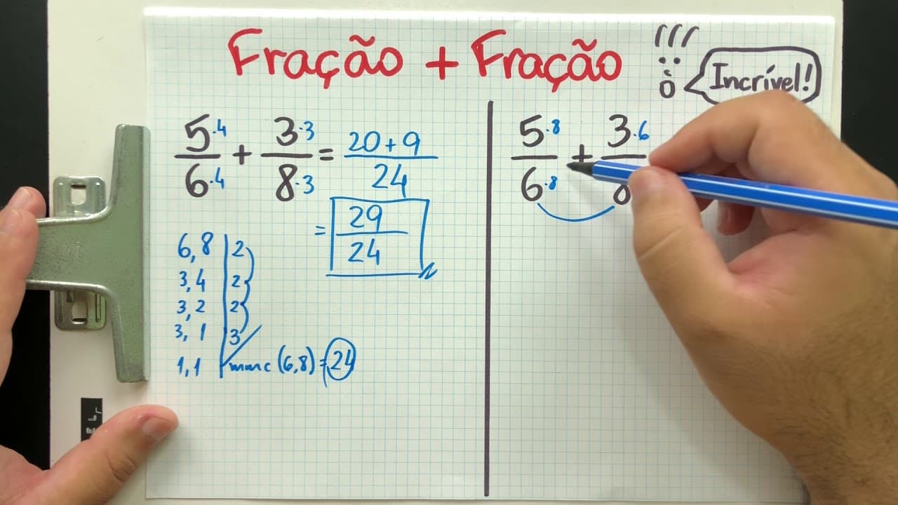 Thumbnail: 💡 DICA 21 - Como Calcular ADIÇÃO DE FRAÇÕES SEM MMC? 👏🏻👏🏻👏🏻