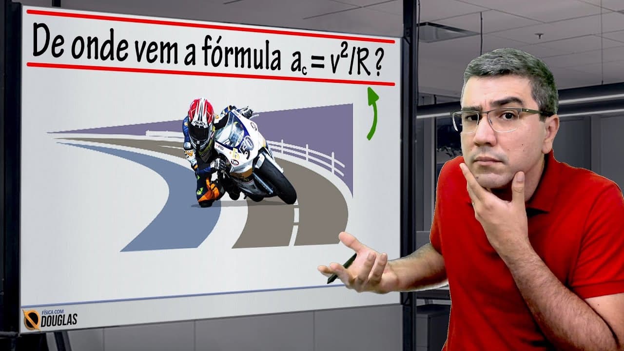 Thumbnail: De onde vem a fórmula da aceleração centrípera v²/R? | Demonstração | Alto nível | ITA IME
