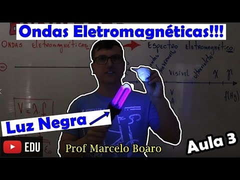 Thumbnail da aula: ONDAS ELETROMAGNÉTICAS - O que é a luz NEGRA? - Ondulatória   AULA 3