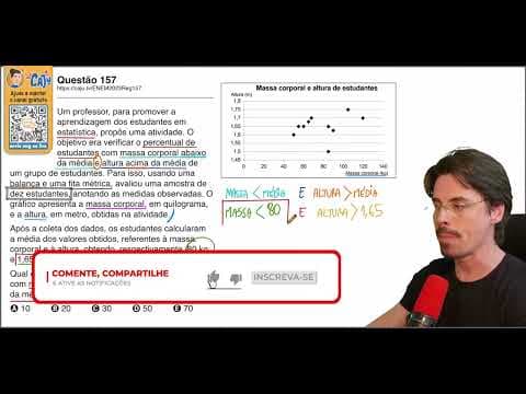 Thumbnail da aula: [ENEM 2023] 157 📘 INTERPRETAÇÃO DE GRÁFICOS Um professor, para promover a aprendizagem dos