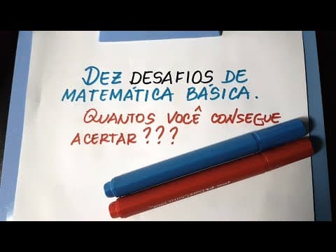 Thumbnail da aula: 🔥 HELP MATEMÁTICA BÁSICA - DEZ DESAFIOS DE MATEMÁTICA BÁSICA -  #302
