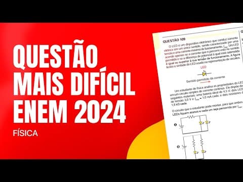 Thumbnail da aula: QUESTÃO DE FÍSICA MAIS DIFÍCIL DO ENEM 2024 | Proenem