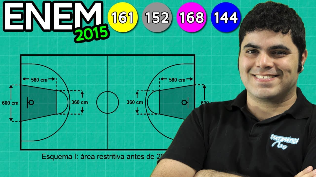 Thumbnail: ENEM 2015 Matemática #9 - Comparação entre a Área do Trapézio e a Área do Retângulo numa Quad