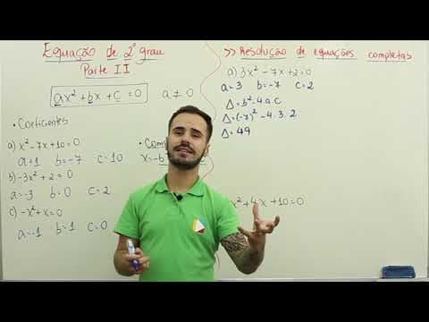 Thumbnail da aula: Matemática - Equações de Segundo Grau - Parte II