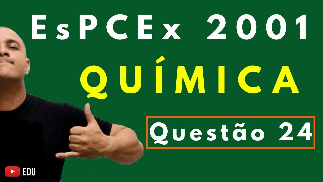 Thumbnail: EsPCEx 2001 | Tema: REAÇÃO NÃO ELEMENTAR | Questão 24 (Química)