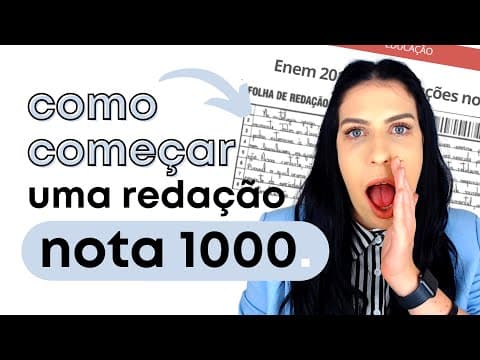 Thumbnail da aula: Como iniciar uma redação Enem 900+