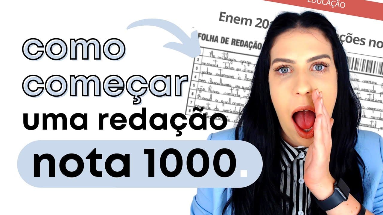 Thumbnail: Como iniciar uma redação Enem 900+