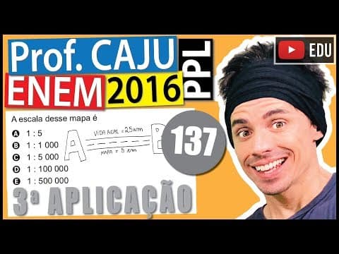 Thumbnail da aula: [ENEM 2016 PPL] 137 📓 ESCALA Um motorista partiu da cidade A em direção à cidade B por meio de