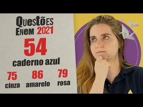 Thumbnail da aula: ENEM 2021 | Novas tecnologias e trabalho | Questão 54 ( azul)