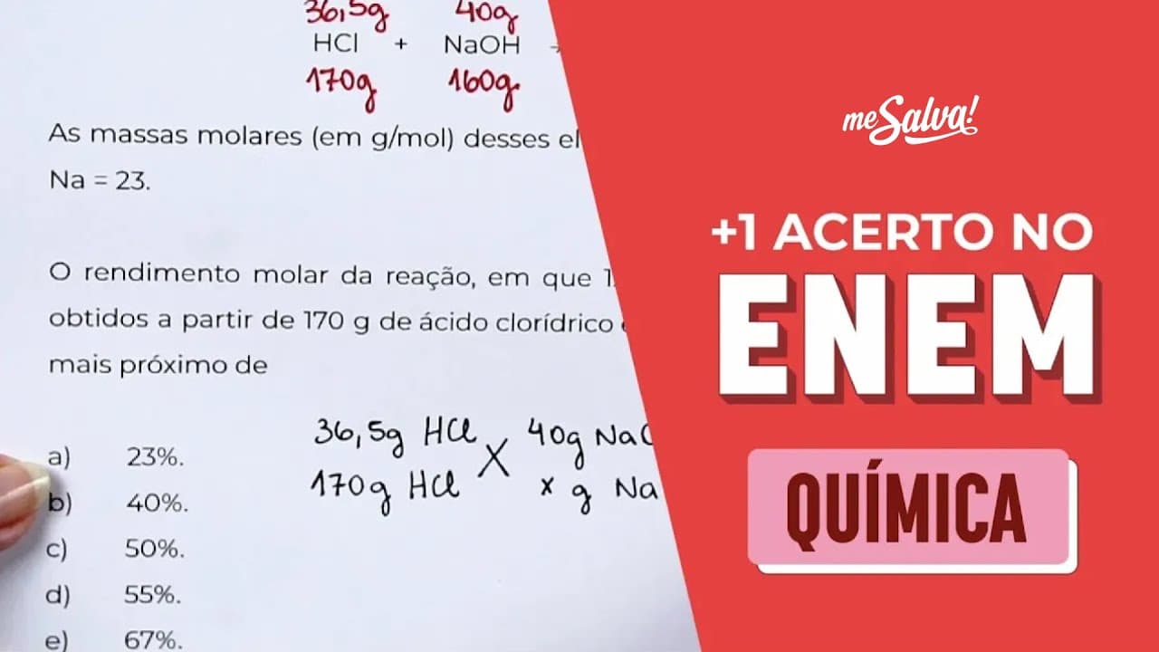 Thumbnail: Decifre esta questão complexa de QUÍMICA para o ENEM | Revisão ENEM 2024 #JuntosAtéaProva
