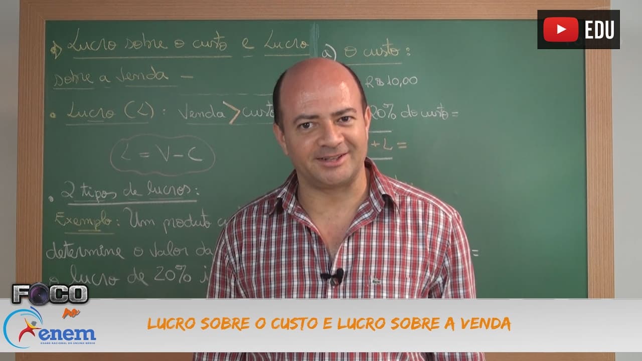 Thumbnail: Videoaulas Poliedro | Enem | Lucro sobre o custo e lucro sobre a venda