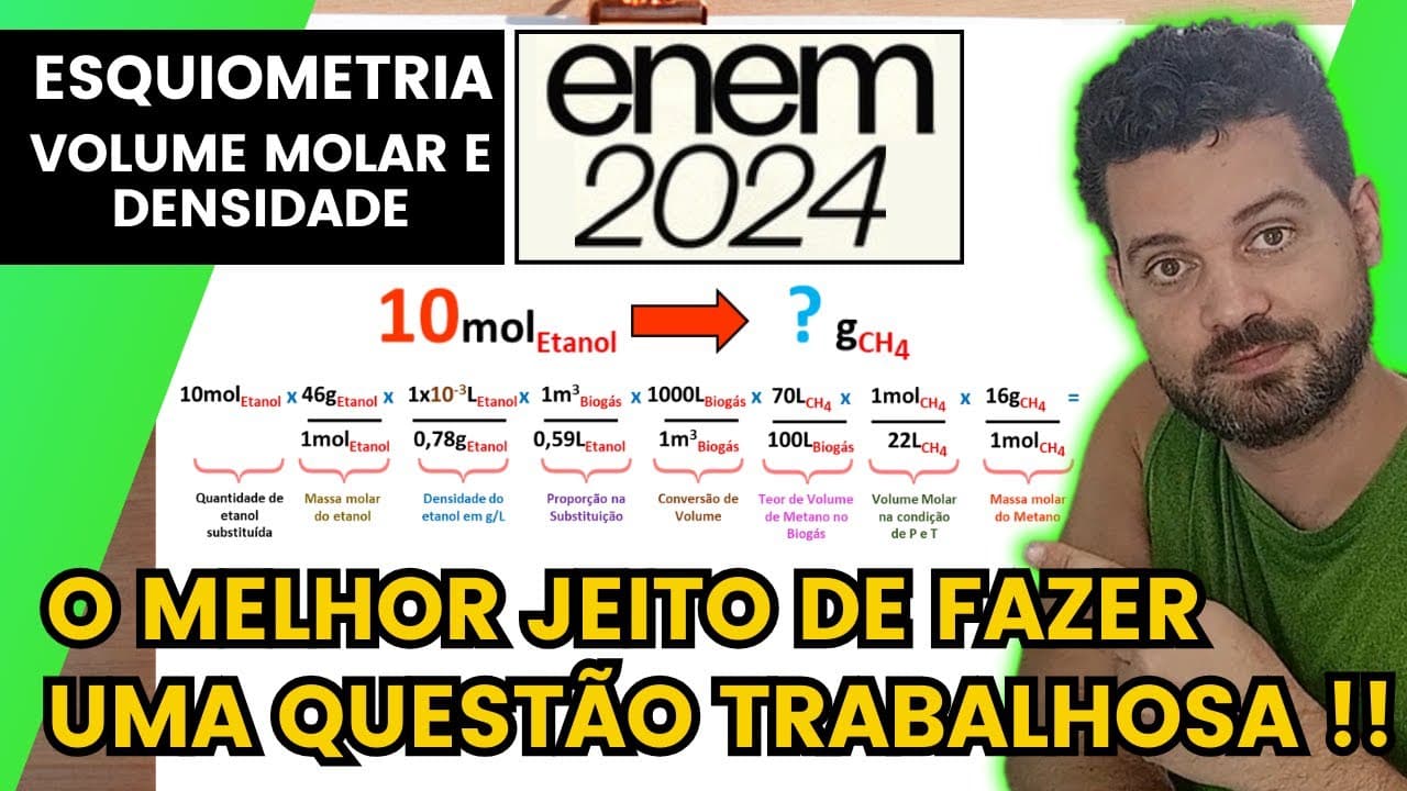 Thumbnail: ✏️ENEM 2024 | O biogás é uma alternativa energética muito importante, pois, além de reduzir a