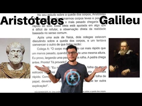 Thumbnail da aula: (Enem 2021) No seu estudo sobre a queda dos corpos, Aristóteles afirmava que se abandonarmos corpos