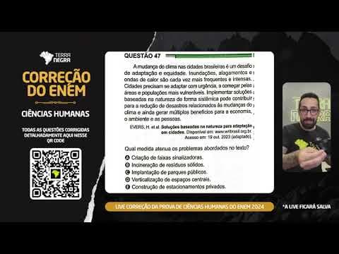 Thumbnail da aula: ENEM 2024 - Geografia - 47 Prova Verde