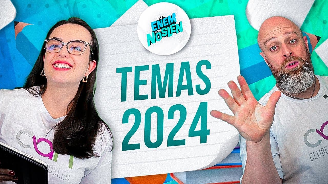 Thumbnail: Possíveis Temas de Redação ENEM 2024 [Professor Noslen]