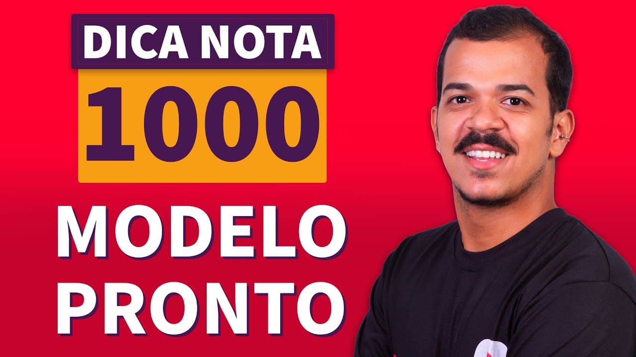 Thumbnail: MODELO PRONTO | Dica Nota 1000 | David Gonçalves
