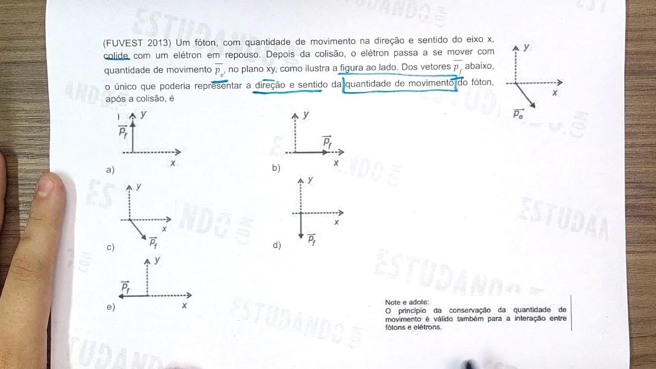 Thumbnail: RESOLVENDO QUESTÕES DE FÍSICA | FUVEST 2013 |  AO VIVO  |