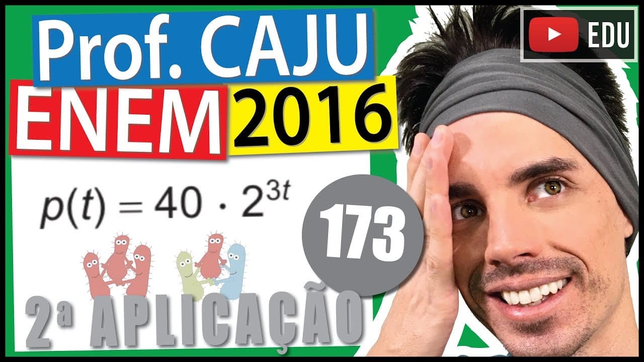 Thumbnail: [ENEM 2016 2Ap] 173 📓 FUNÇÃO EXPONENCIAL O governo de uma cidade está preocupado com a possível