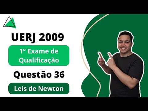 Thumbnail da aula: UERJ 2009.1 - A melhor representação gráfica para as distintas forças externas que atuam sobre a