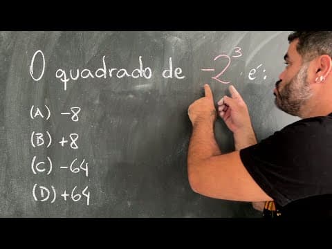 Thumbnail da aula: ⭐ O quadrado de -2³ é quanto? Você consegue resolver?