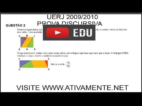 Thumbnail da aula: Questão 2 da  UERJ 2009/2010  prova discursiva