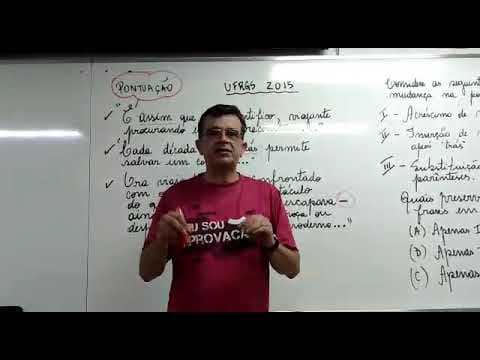 Thumbnail da aula: Português UFRGS 2015 pontuação