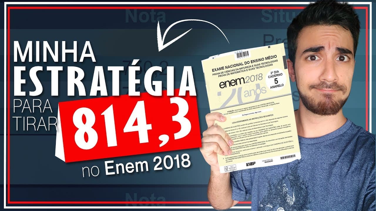 Thumbnail: MINHAS NOTAS NO ENEM 2018 + Como estudar para o ENEM 2019 | "Exatas Exatas"