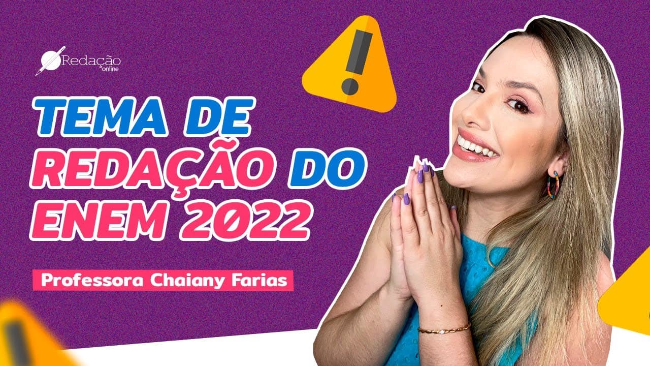 Thumbnail: TUDO SOBRE O TEMA DE REDAÇÃO DO ENEM 2022